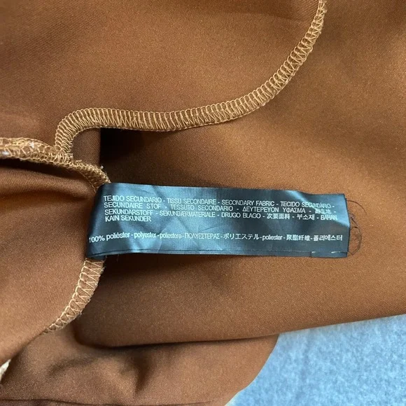 ZARA Faux Fur Faux Suede Jacket Coat Brown Tan Super Soft Womens Size‎ Medium - Picture 15 of 16